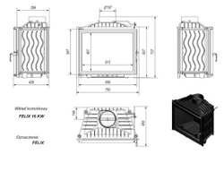 Топка каминная FELIX (16 кВт)