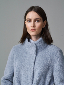 Шуба женская чебурашка тедди эко, SilverFox (арт. S2220-000)