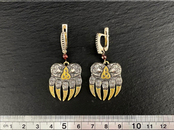 Серьги "Лапа медвежья"