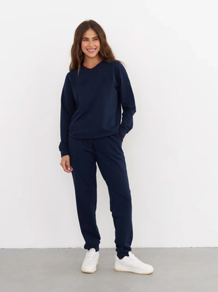 Костюм Классика без молнии (темно-синий с красным, именной)