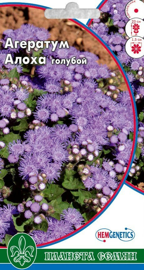 Агератум Алоха голубой