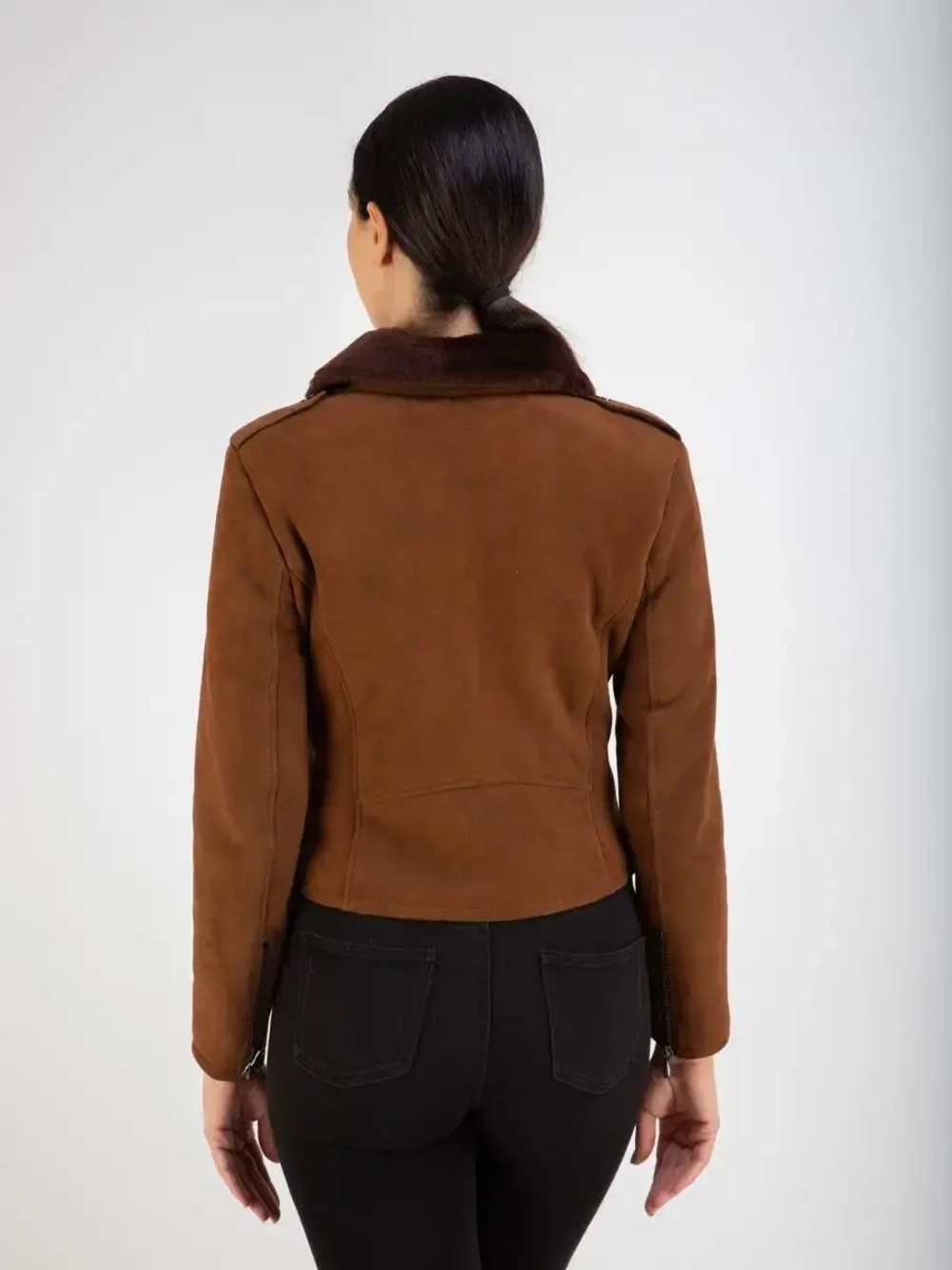 Дубленка авиатор натуральная автоледи Турция