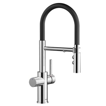Смеситель Blanco CATRIS-S Flexo Filter хром выдвижной шланг фильтрованная вода арт. 526705