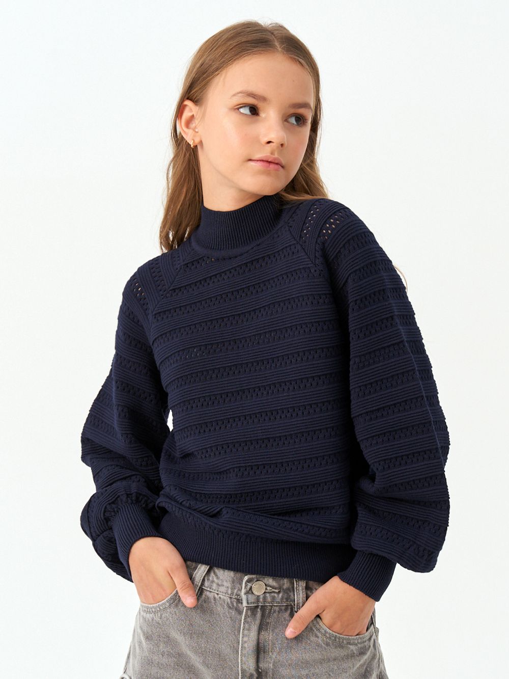 Джемпер для девочки AT1215 синий