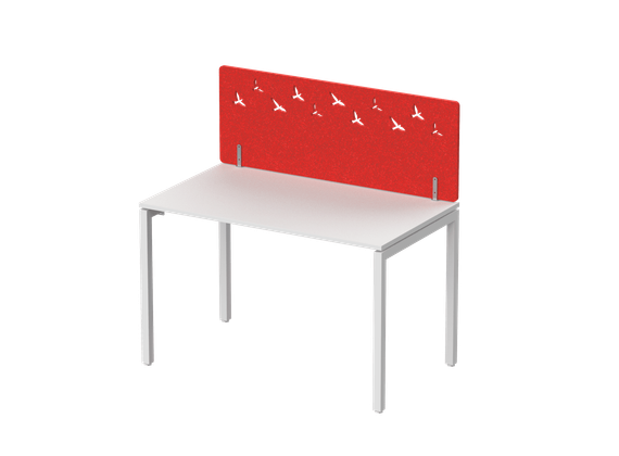 Экран фронтальный / боковой, с декором &quot;Стая&quot;, без фурнитуры 140х1,2х50