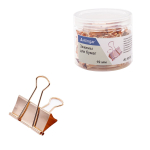 Зажимы для бумаг 19 мм, Alingar, красное золото, уп. 40 шт