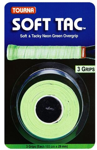 Теннисные намотки Tourna Soft Tac 3P - зеленые