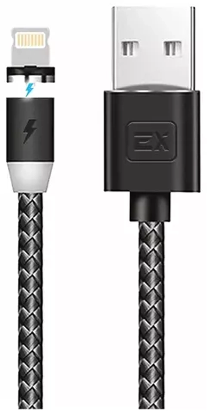 USB cable lightning магнитный M4 1m 2А тканевый black Diinami