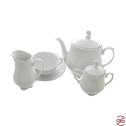 Чайный сервиз Repast Rococo с платин.полос.(15 предметов на 6 персон)