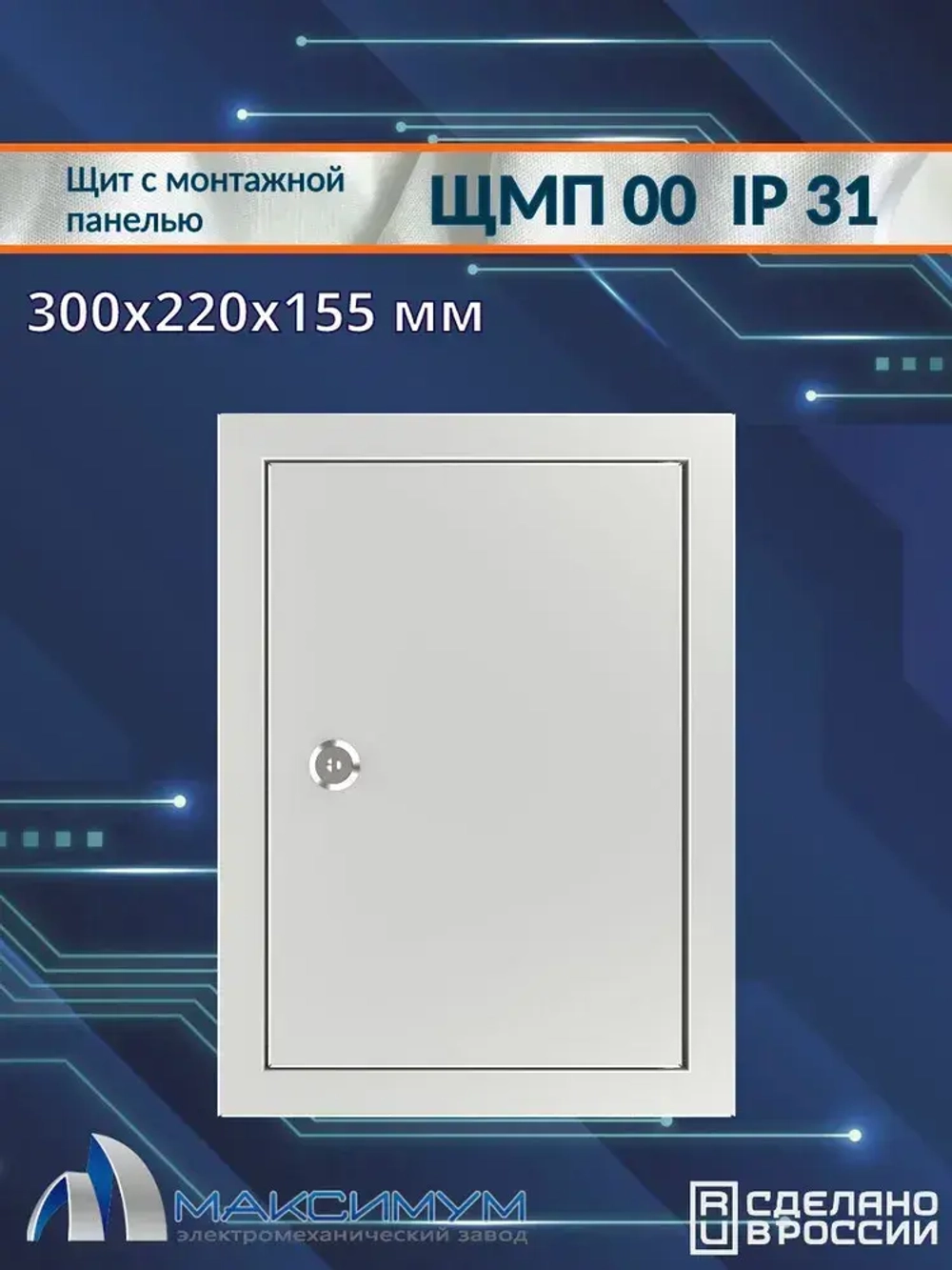 Корпус щита с монтажной панелью ЩМП-00 (300х220х155) IP31, металл
