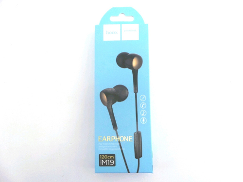 Гарнитура ХОКО Драмбит М19 вакуумные с микрофоном черный (0L-00037588)