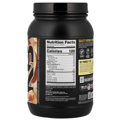 NutraBio, изолят сывороточного протеина, со вкусом ванили и карамелью, 907 г (2 фунта)