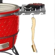 Керамический угольный гриль DinoEgg Classic Red, 46 см, с ножками и столиками