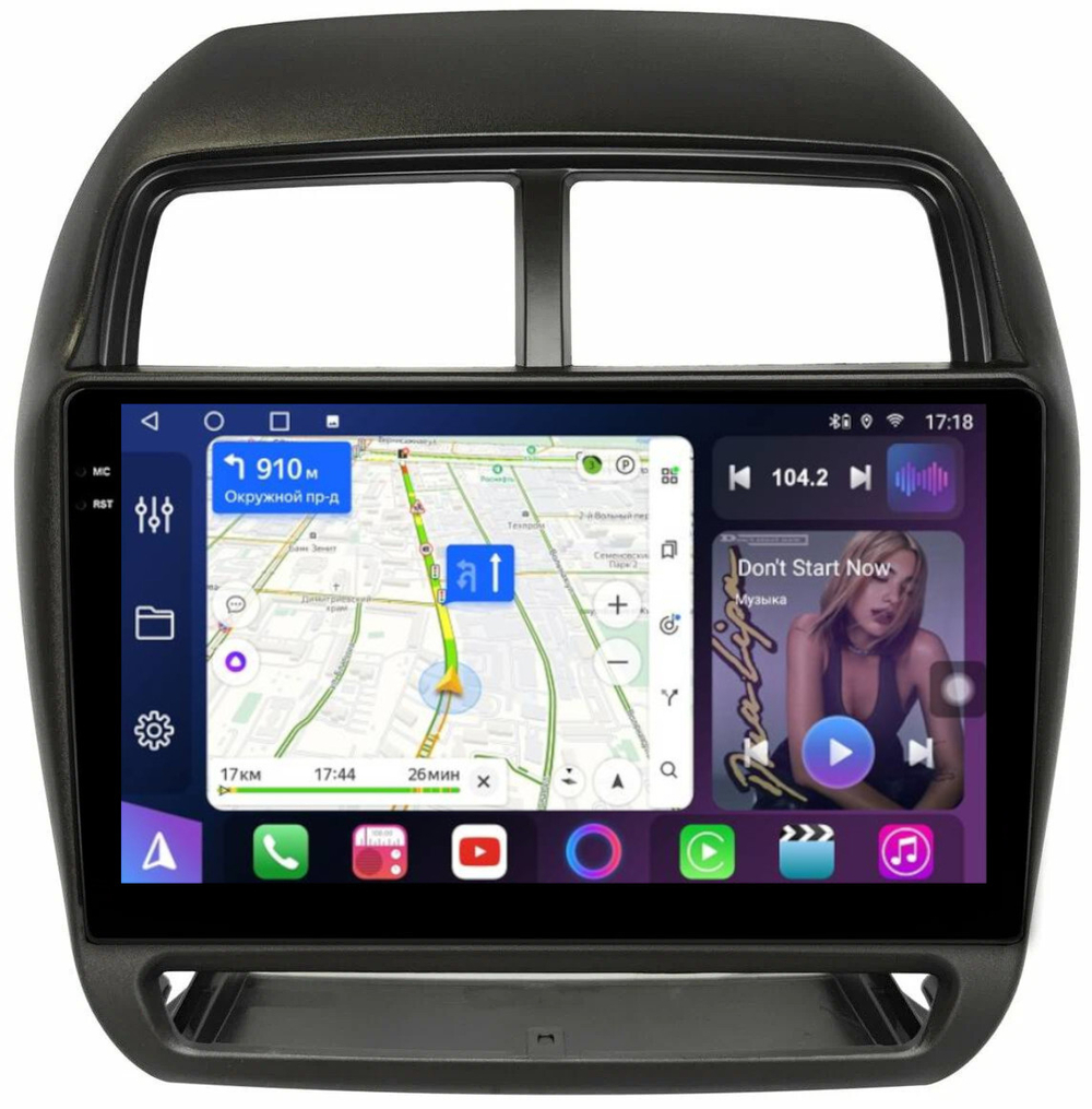 Магнитола для Mitsubishi ASX 2017+ - FarCar 7064N10 монитор 10.36" QLED на Android 14, TS18, CarPlay, 4G SIM-слот