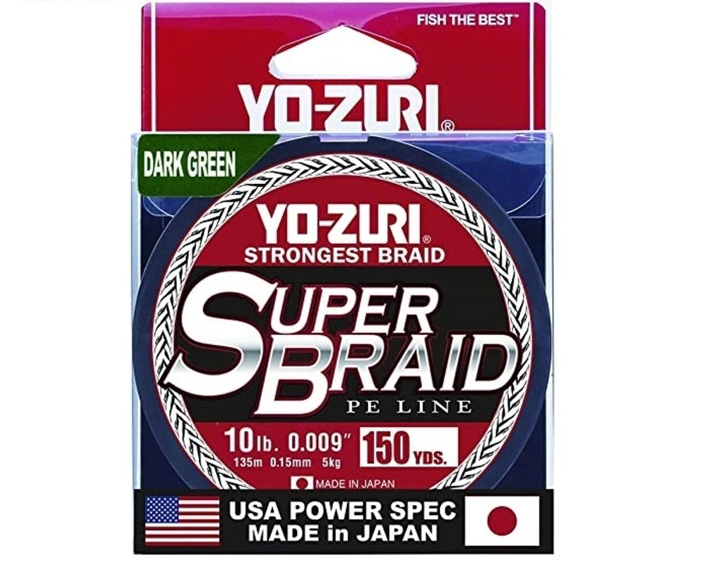 Пл.шн. Yo-Zuri PE Super Braid 135м Dark Green 50Lbs (0,36мм)