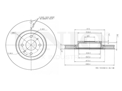 Диск тормозной передний UNIO BRD-20172