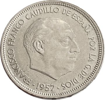 50 песет 1957 Испания