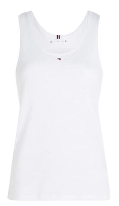 Женский топ теннисный Tommy Hilfiger Essential Flag Slim Tank Top - optic white
