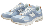 New Balance NB 2002R retro stitching letter fabric artificial leather shock absorption non-slip low-cut casual running shoes for men and women the same blue