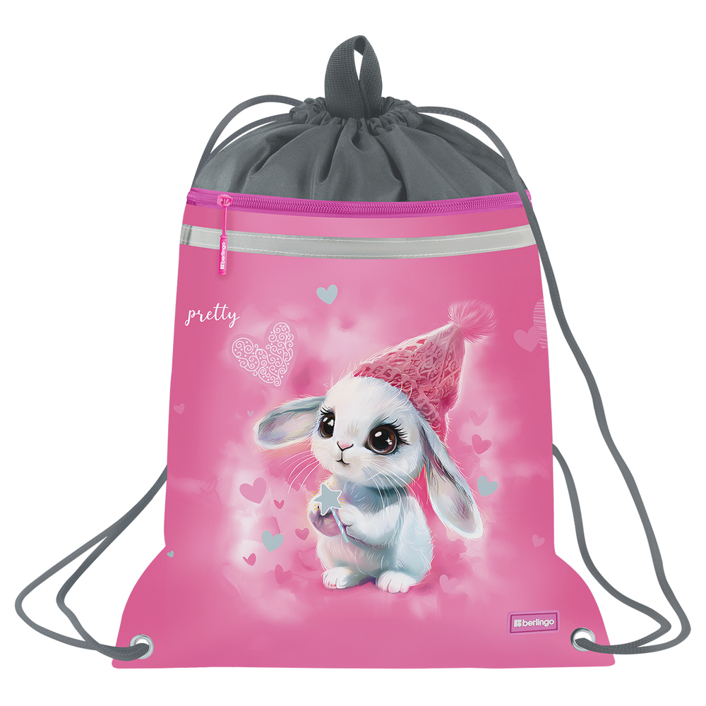 Пенал корпусный 1 отделение, 220*90*45 мм, Berlingo "Dreamy Bunny", полиэстер