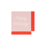 Салфетки маленькие цветные "Happy Birthday" 16 шт.