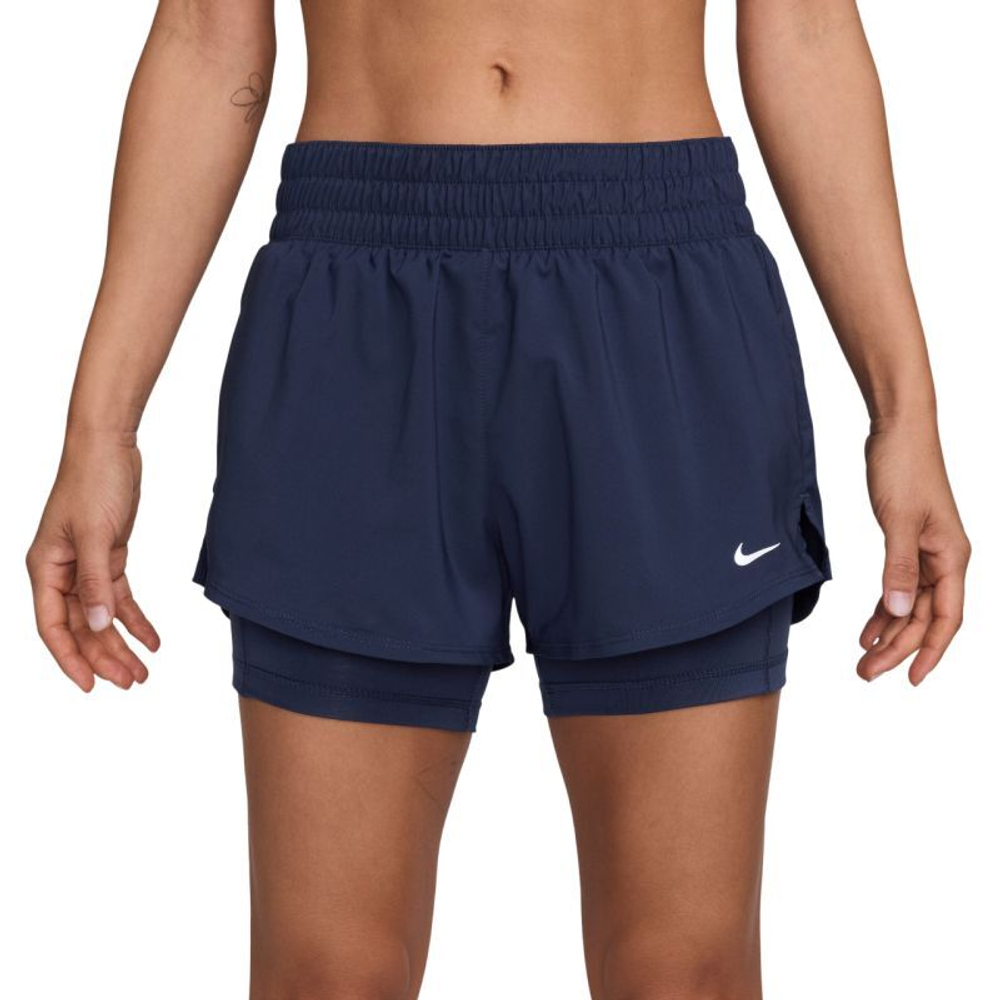 Женские теннисные шорты Nike Dri-Fit One 2-in-1 - midnight navy/reflective silver