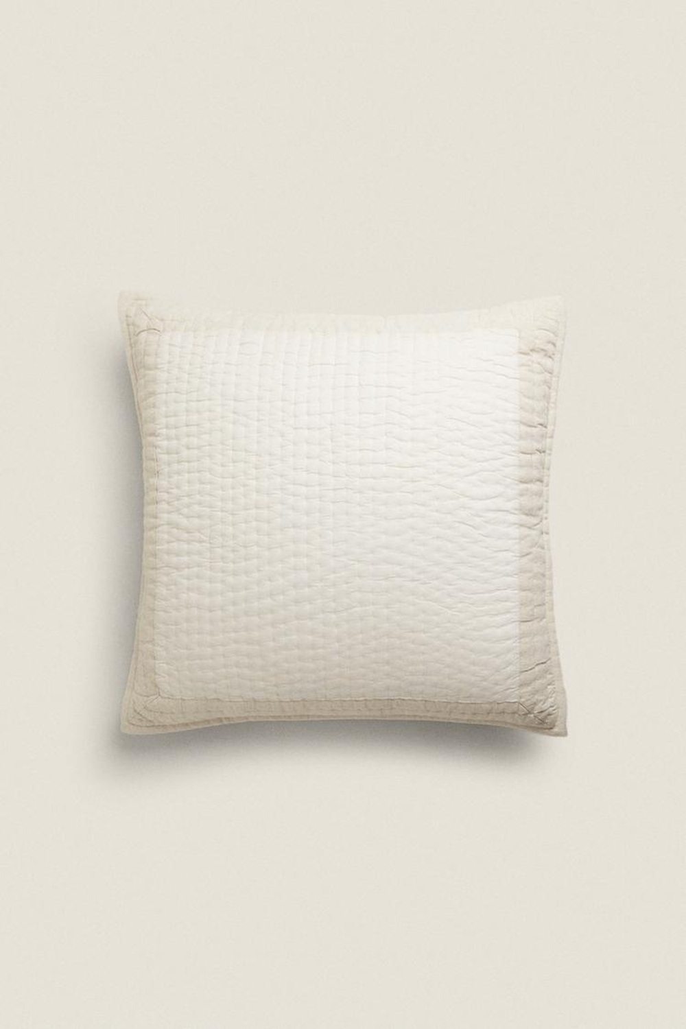 ZARA HOME ЛЬНЯНОЙ ЧЕХОЛ ДЛЯ ДЕКОРАТИВНОЙ ПОДУШКИ, СВЕТЛО-БЕЖЕВЫЙ