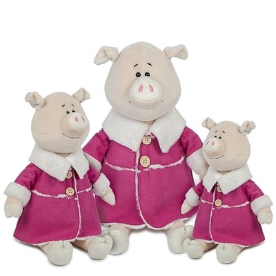 Свинка Глаша в Дубленке, 28см. MAXITOYS