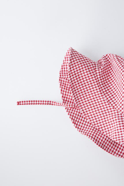 ZARA ПАНАМА В КЛЕТКУ ВИШИ, КРАСНЫЙ/БЕЛЫЙ