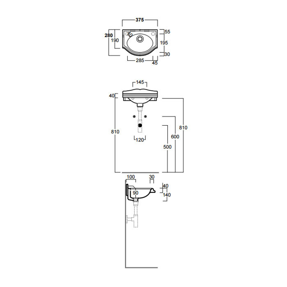 Раковина Simas Arcade AR035bi*0 37,5 см