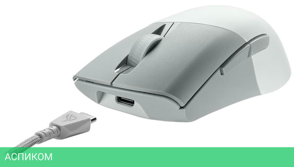 Мышь Asus ROG Keris Wireless AimPoint белый (90MP02V0-BMUA10)