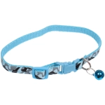 Ошейник с колокольчиком 1*19-32см «Zoo City-Милитари» микс цветов (минивложение 12шт)