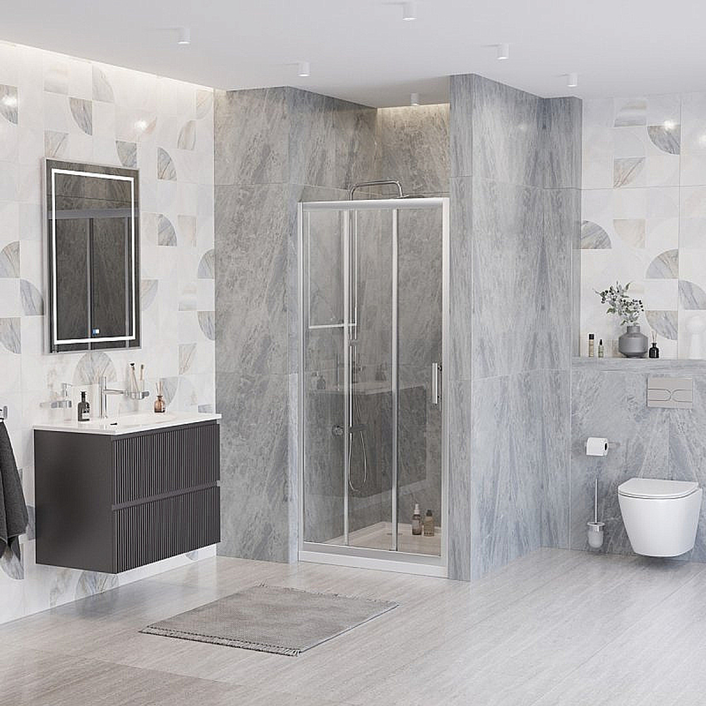 Душевая дверь BelBagno UNO-195-BF-3 120 стекло прозрачное/профиль хром