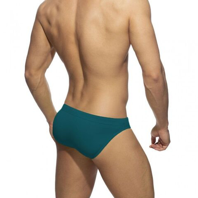 Мужские однотонные классические плавки (Размер: L) (Цвет: ярко-розовый)