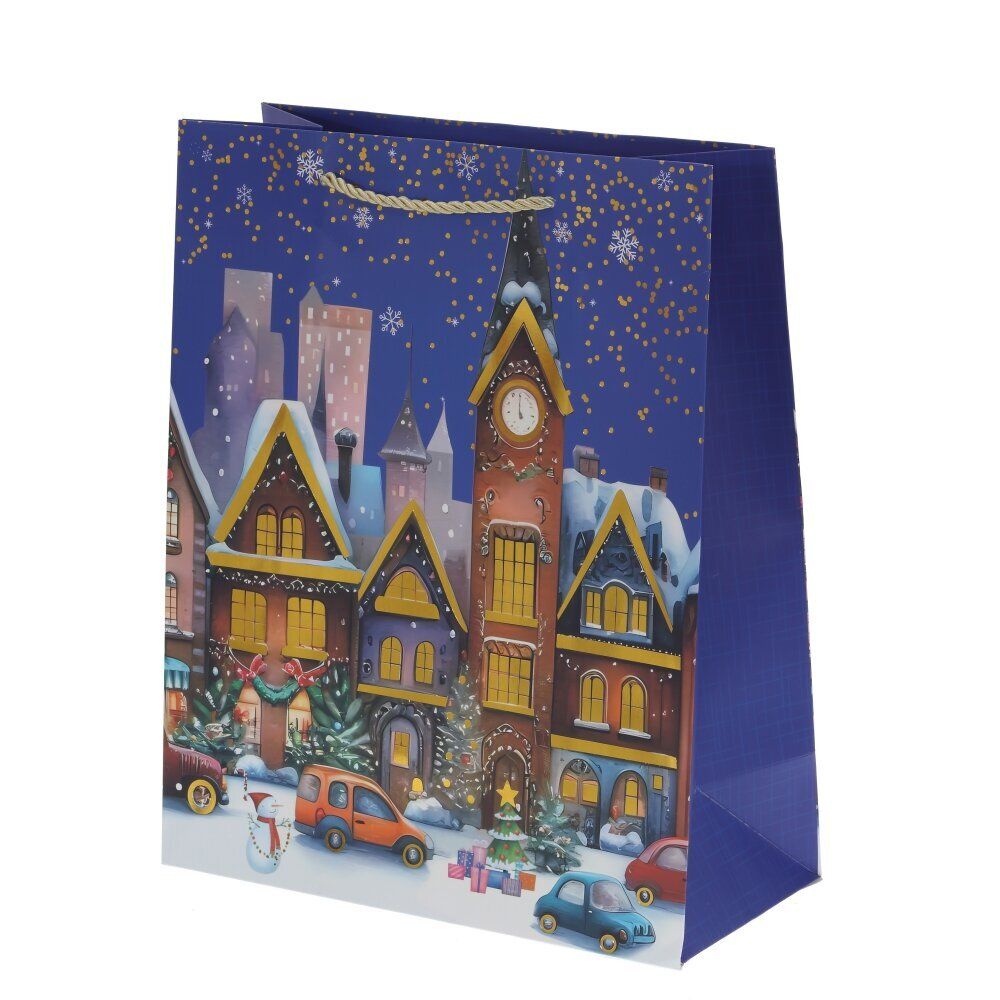 GAEM Пакет подарочный (бумага 210г/м2, блок 12шт), L18 W10 H23 см, 4в.