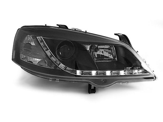 Передние фары Opel Astra G daylight black