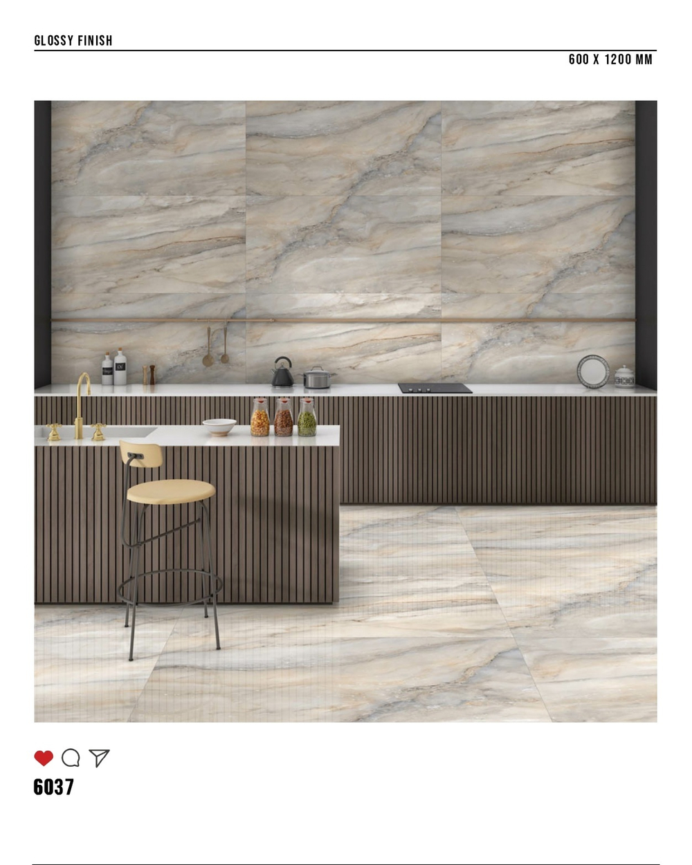 Керамогранит glossy №1 60х120, 6037