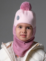 Шлем весенний/осенний вязаный (Розовая магнолия) ЧИП
