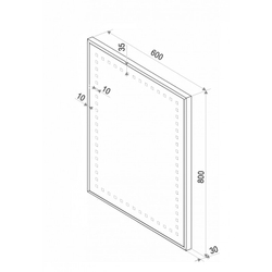 Зеркало Бекки Люкс LED 60х80