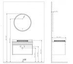 Тумба с раковиной ORKA Molino 80 подвесная, белый матовый, 2 ручки в комплекте золото и хром