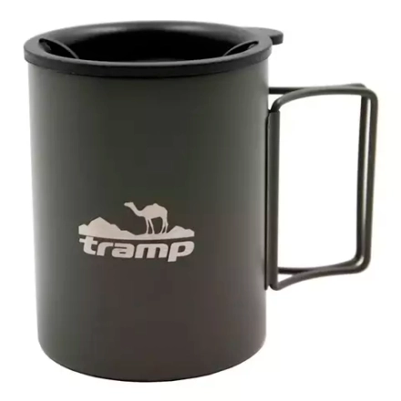 Кружка Tramp TRC-137 изотермическая со складными ручками и поилкой 400 мл, Olive