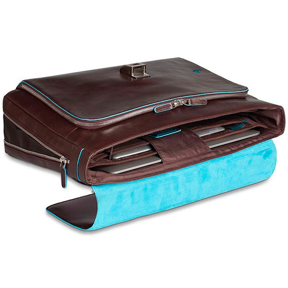 Сумка мужская Piquadro Blue Square коричневая из кожи (CA3111B2/MO) 5