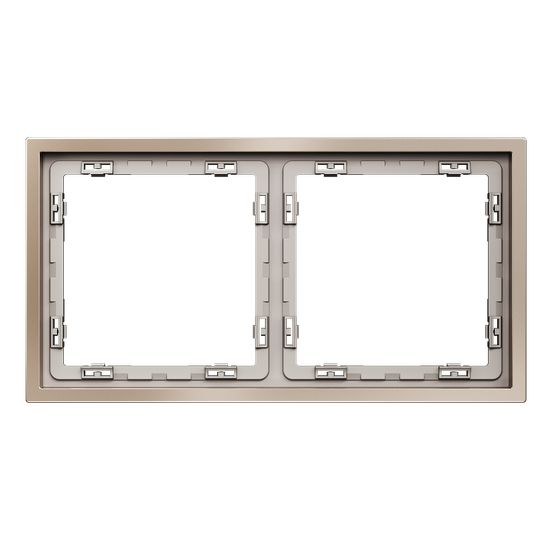 Рамка металлическая на 2 поста, S70 Metal (платина)