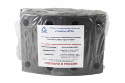 Рем. комплект тормозных накладок а/м КАМАЗ 53212,5511,5320 (Сверл./расточенные/с заклёпками/ширина 140мм./ к-т 8 шт. толст.+тон.) Тамбов АТИ