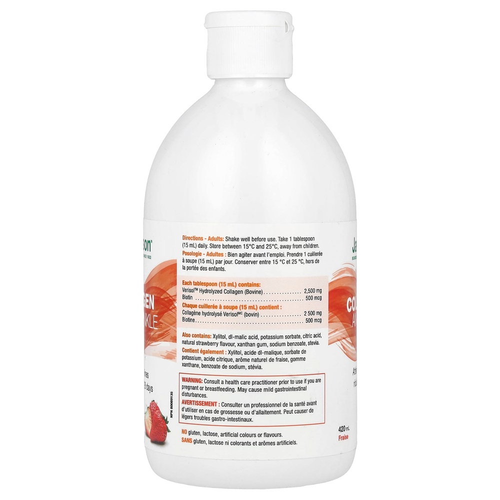 Jamieson Vitamins, Коллаген против морщин, клубника, 420 мл