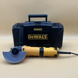 Шлифовальная машина / УШМ / Болгарка DeWALT УШМ 125/1100W (1100 Вт, 125 мм), с регулировкой оборотов, сетевая, в кейсе