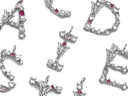 Подвески буквы в ассортименте серебро 27мм