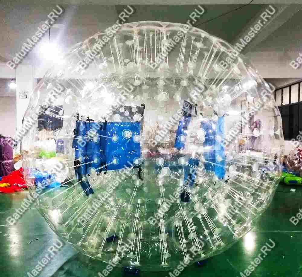 Зорб ТПУ"Капля", усиленные сиденья, диаметр 3 м