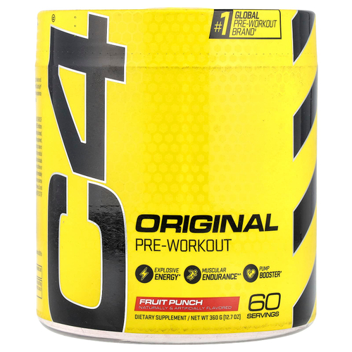 C4 / Cellucor, C4® Original, предтренировочный комплекс, со вкусом фруктового пунша, 360 г (12,7 унции)