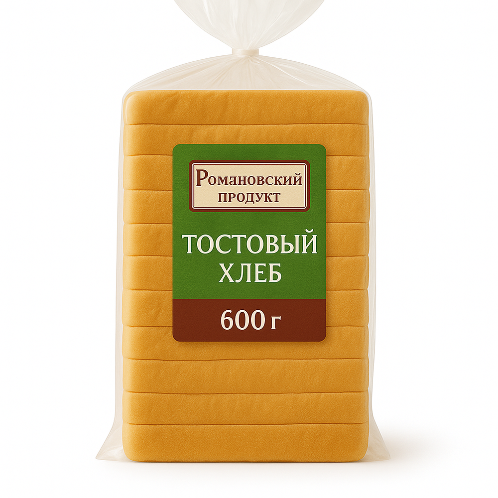 Хлеб Тостовый Романовский Продукт 600 гр
